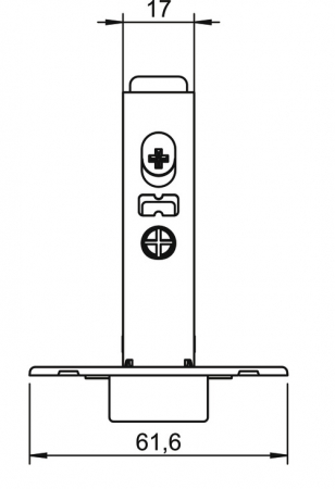 Balama Metalla M110 SM 105°, pentru usa mobilier incadrata, cu amortizare integrata [3]