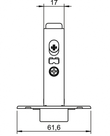 Balama Metalla M110 SM 105°, pentru ușa mobilier semiaplicata [3]