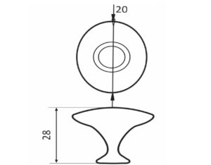 Buton pentru mobilier 20X28 [1]