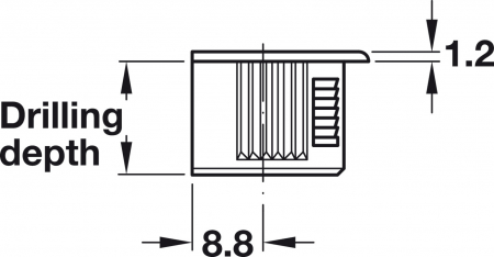 Demontabil pal 19 mm, negru, Sistem Rafix 20, plastic [5]