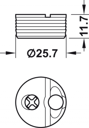 Came pentru demontabil, Tofix, pentru gaură cu diametrul de 5 mm [1]