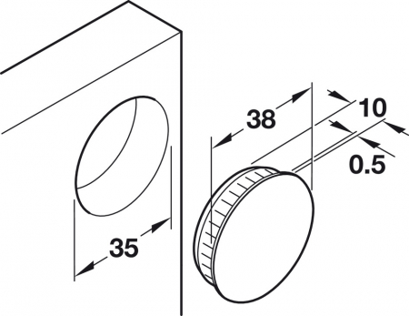 Capac, pentru montare cu dibluri [4]