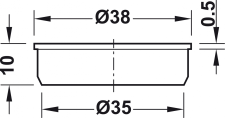 Capac, pentru montare cu dibluri [5]