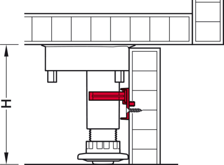Clips AXILO™48 fix plintă PAL/MDF [2]