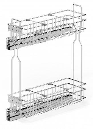 Solutii pentru bucatarie - Coș Jolly Premium Classic cu 2 niveluri, extragere totală cu mecanism amortizare şi autoînchidere