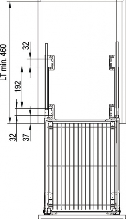 Cos Jolly Standard, 300/245x450x470 cu 2 nivele, extragere totala cu mecanism amortizare si autoinchidere [3]