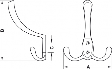 Cuier Trapani,zinc,bronz periat,75x123mm [1]