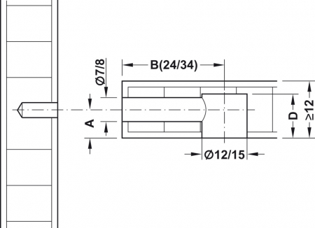 Demontabil Minifix 15 mm, zincat lucios, fara guler [6]