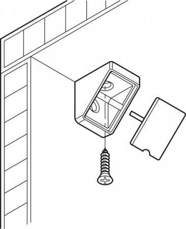 Demontabil negru, de colț, universal, lățime 44 mm [2]