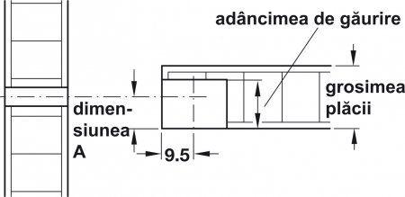 Demontabil pal 19 mm, alb aluminiu, Sistem Rafix 20, plastic [8]