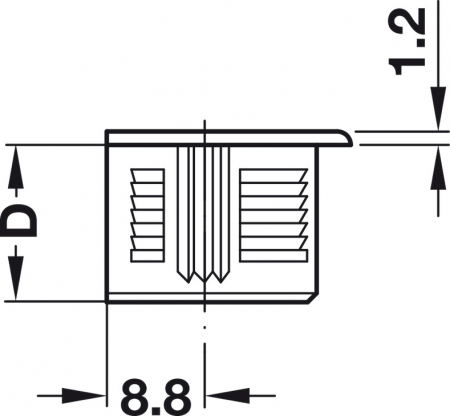 Demontabil pal 19 mm, alb aluminiu, Sistem Rafix 20, plastic [2]
