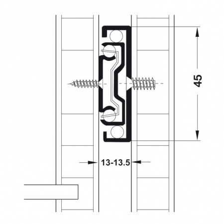 Glisiera cu bile Matrix BB S30, lungime 400 mm, cu extragere totala si amortizare integrata [2]