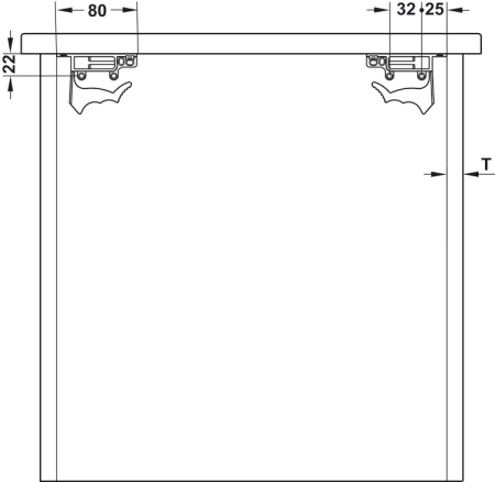 Glisiere sub sertar Matrix UM S30, 450 mm, extragere totală, cuplaje fixare sertar cu reglaj 1D, cu mecanism amortizare și autoinchidere [1]