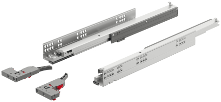 GLISIERE - Glisiere sub sertar Matrix UM A30, 350 mm, extragere totală, cuplaje fixare sertar cu reglaj 3D, cu mecanism amortizare și autoinchidere