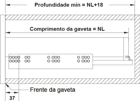 Glisiere sub sertar Matrix UM A30, 350 mm, extragere totală, cuplaje fixare sertar cu reglaj 3D, cu mecanism amortizare și autoinchidere [4]