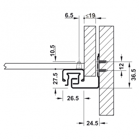 Glisiere sub sertar Matrix UM A30, 400 mm, extragere totală, cuplaje fixare sertar cu reglaj 3D, cu mecanism amortizare și autoinchidere [3]