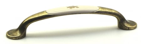 Manere - Mâner pentru mobilier Zamak, decor plastic, rose