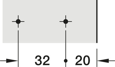 Plăcuță de montaj pentru balamale Metalla 310 SM CLIP, dreaptă (liniară), cu excentric, reglaj înălțime ±2 mm [2]