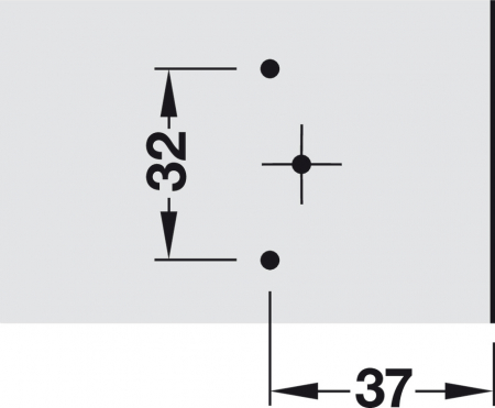 Placuta montaj in cruce pt balama Metala Mini A [2]
