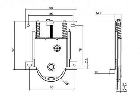 Sistem usi culisante ÄDOOR 18 ECO - set culisare pentru usa pal 18mm [1]