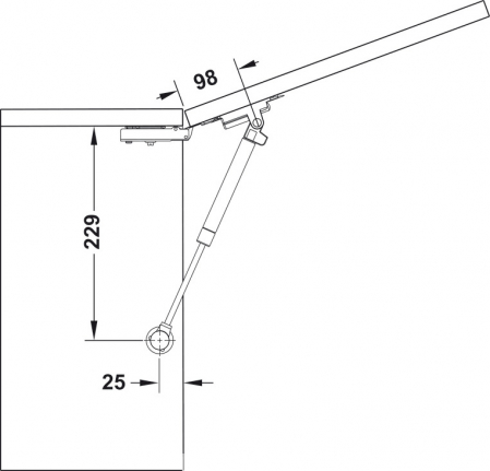 Telescop/ piston cu gaz, inchidere amortizată, 60 N, 80 M, 100 N [1]