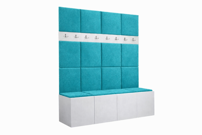 Cuier Steffano Tapițat 168 x 46 x 188 cm, Alb [2]