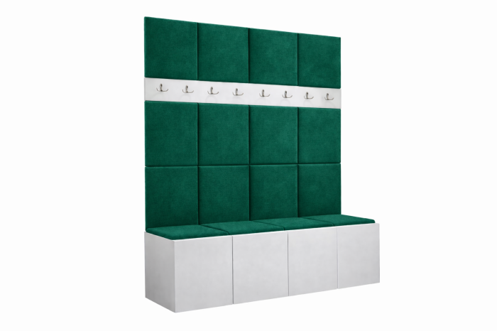 Cuier Steffano Tapițat 168 x 46 x 188 cm, Alb [2]