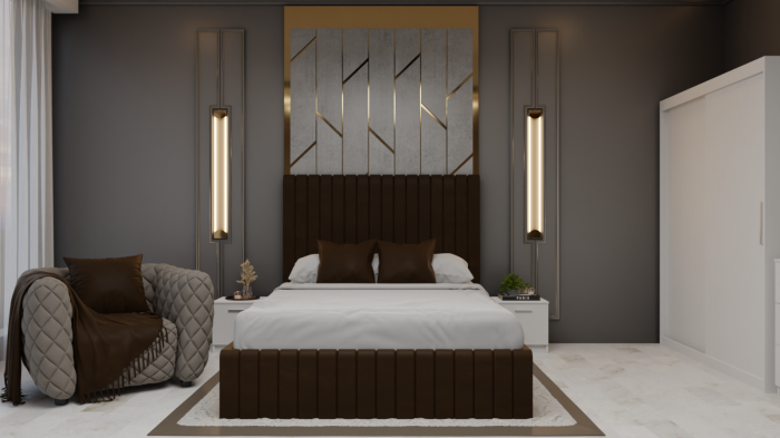 Dormitor Cairo Pat Tapitat Dressing 2 Usi Alb [1]