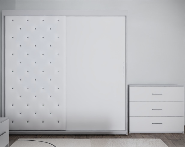 Dormitor Monticelli New Alb Tapitat 2 Usi [5]