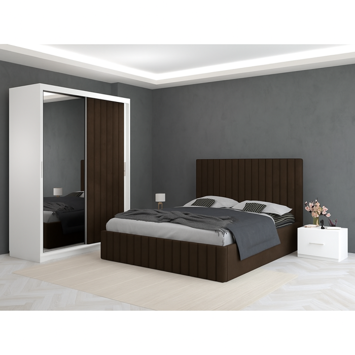 Dormitor Cairo cu Dressing Tapitat 150 x 200 cm [1]