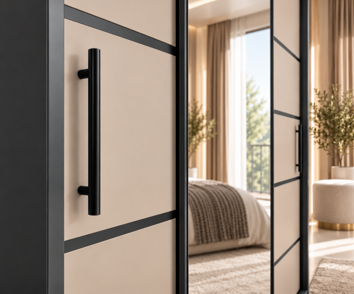 Dressing Emporio 250x200 Gri Antracit și Cașmir Cu Oglindă [4]