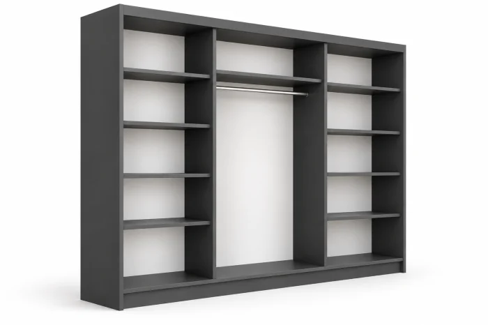 Dressing Emporio 250x200 Gri Antracit și Cașmir Cu Oglindă [6]
