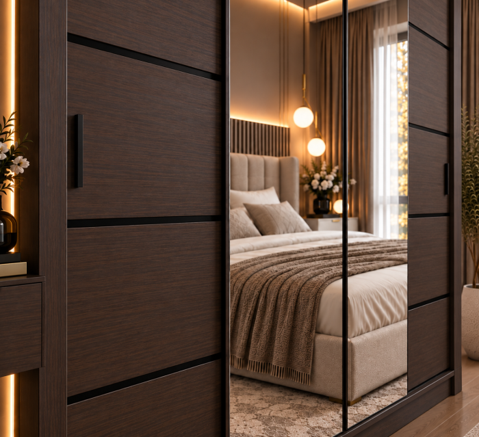 Dressing Viena cu uși glisante Detalii Negre 180x200 [3]