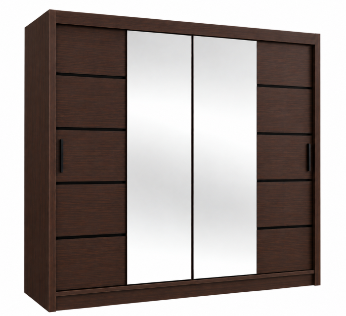 Dressing Viena cu uși glisante Detalii Negre 180x200 [4]