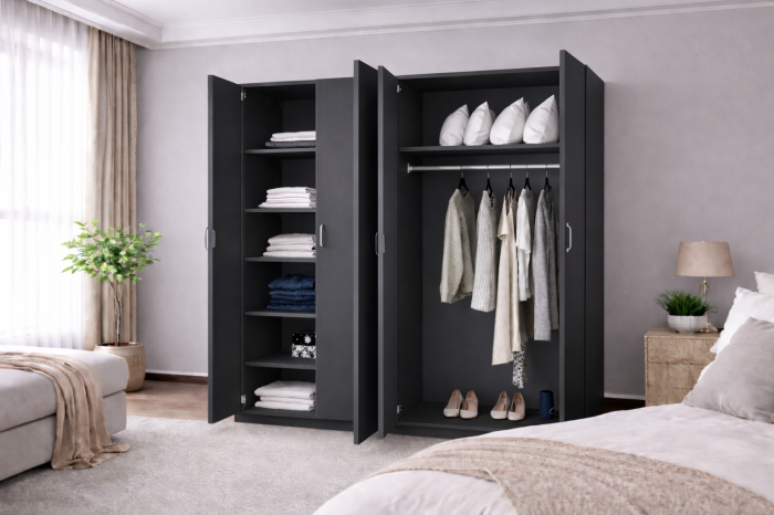 Dulap Compact 4 Uși Antracit 160 x 50 x 200 [2]