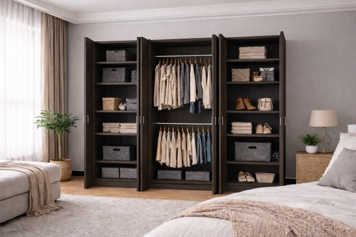 Dulap Compact 6 Uși Wenge 240 x 50 x 200 cm [2]