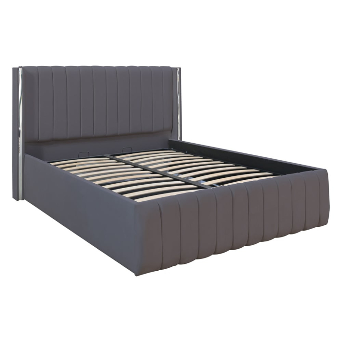 Pat Cairo New Bandă Argintie 140x200 cu Somieră Rabatabilă [5]