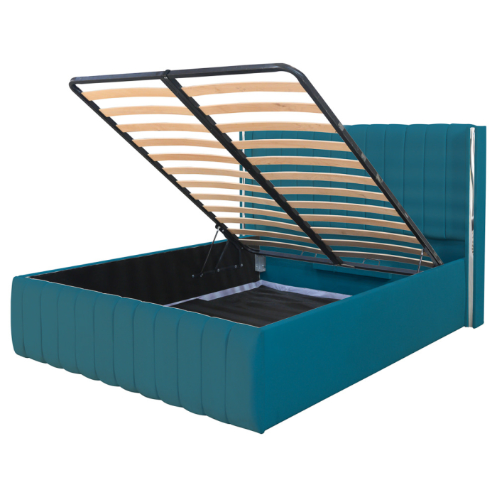 Pat Cairo New Bandă Argintie 140x200 cu Somieră Rabatabilă [3]