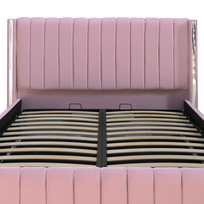 Pat Cairo New Bandă Argintie 140x200 cu Somieră Rabatabilă [2]