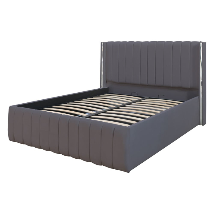 Pat Cairo New Bandă Argintie 140x200 cu Somieră Rabatabilă [4]