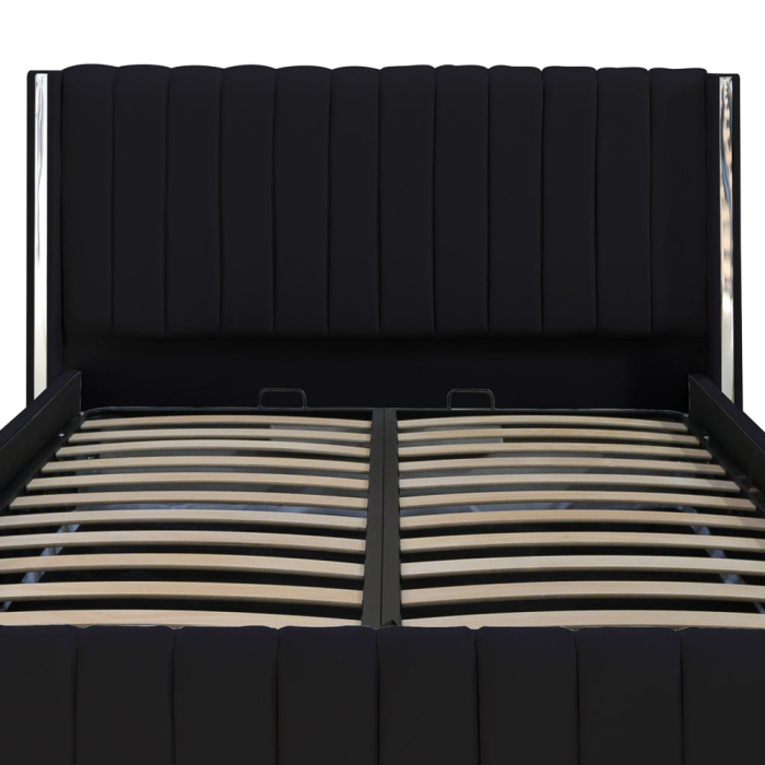 Pat Cairo New Bandă Argintie 160x200 cu Somieră Rabatabilă [2]