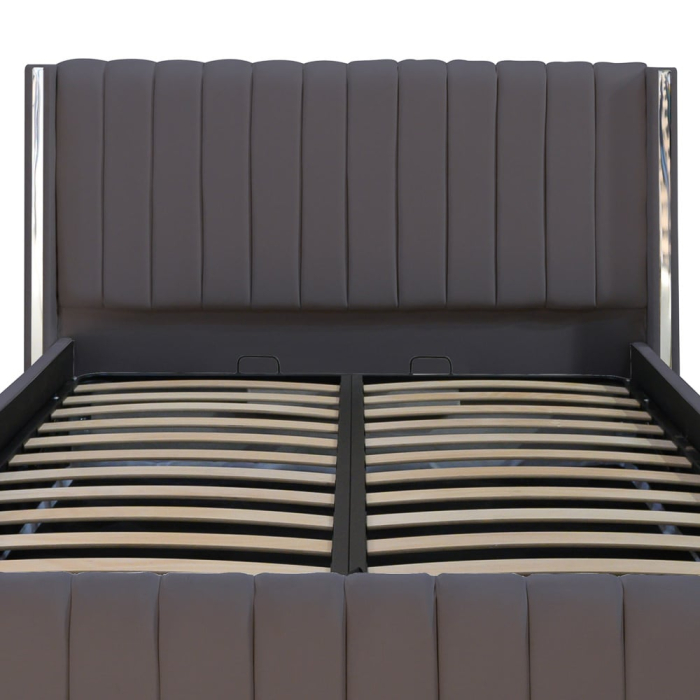 Pat Cairo New Bandă Argintie 160x200 cu Somieră Rabatabilă [2]