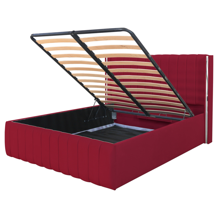 Pat Cairo New Bandă Argintie 180x200 cu Somieră Rabatabilă [3]