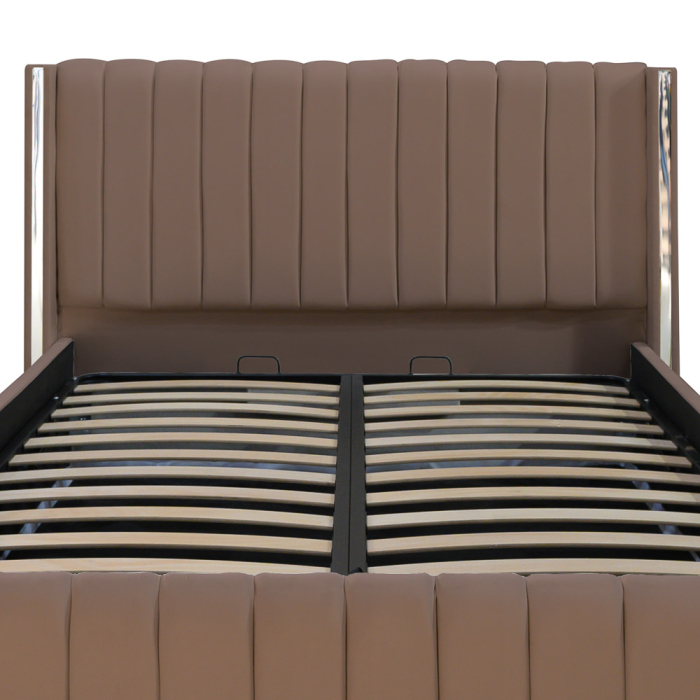 Pat Cairo New Bandă Argintie 180x200 cu Somieră Rabatabilă [2]