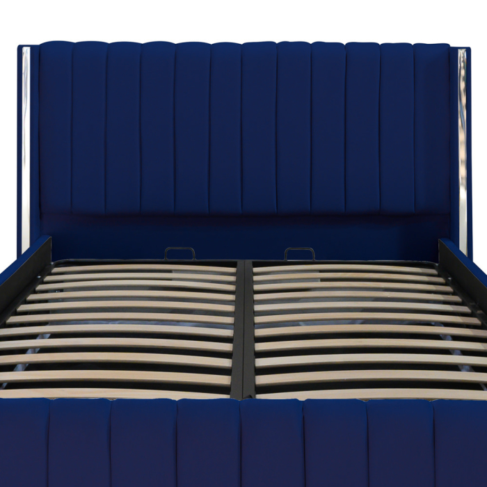 Pat Cairo New Bandă Argintie 180x200 cu Somieră Rabatabilă [2]