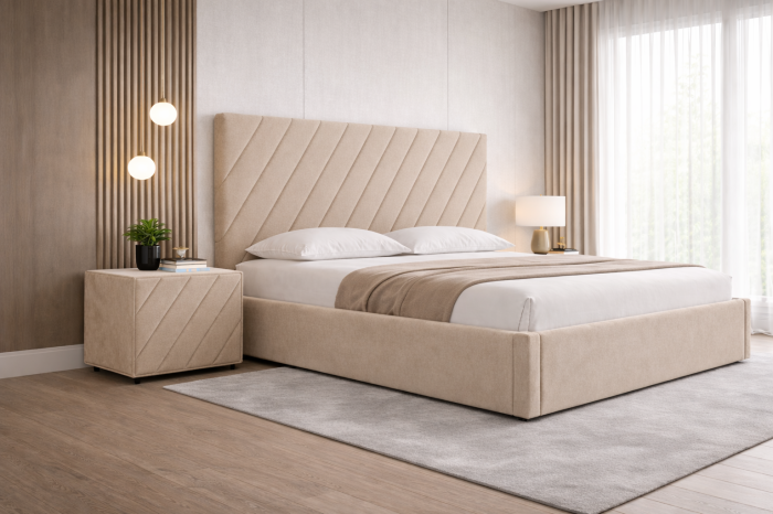 Set Pat Prestige cu Noptiere Tapițate [12]