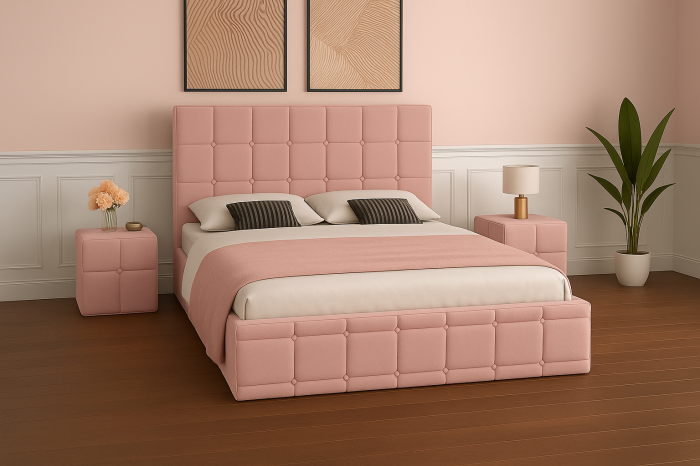 Set Pat Regal cu Noptiere Tapitate [1]