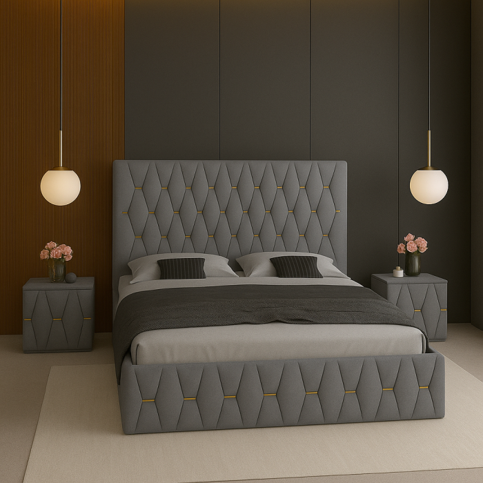 Set Pat Maldive Cu Noptiere Tapițate 140x200 [1]