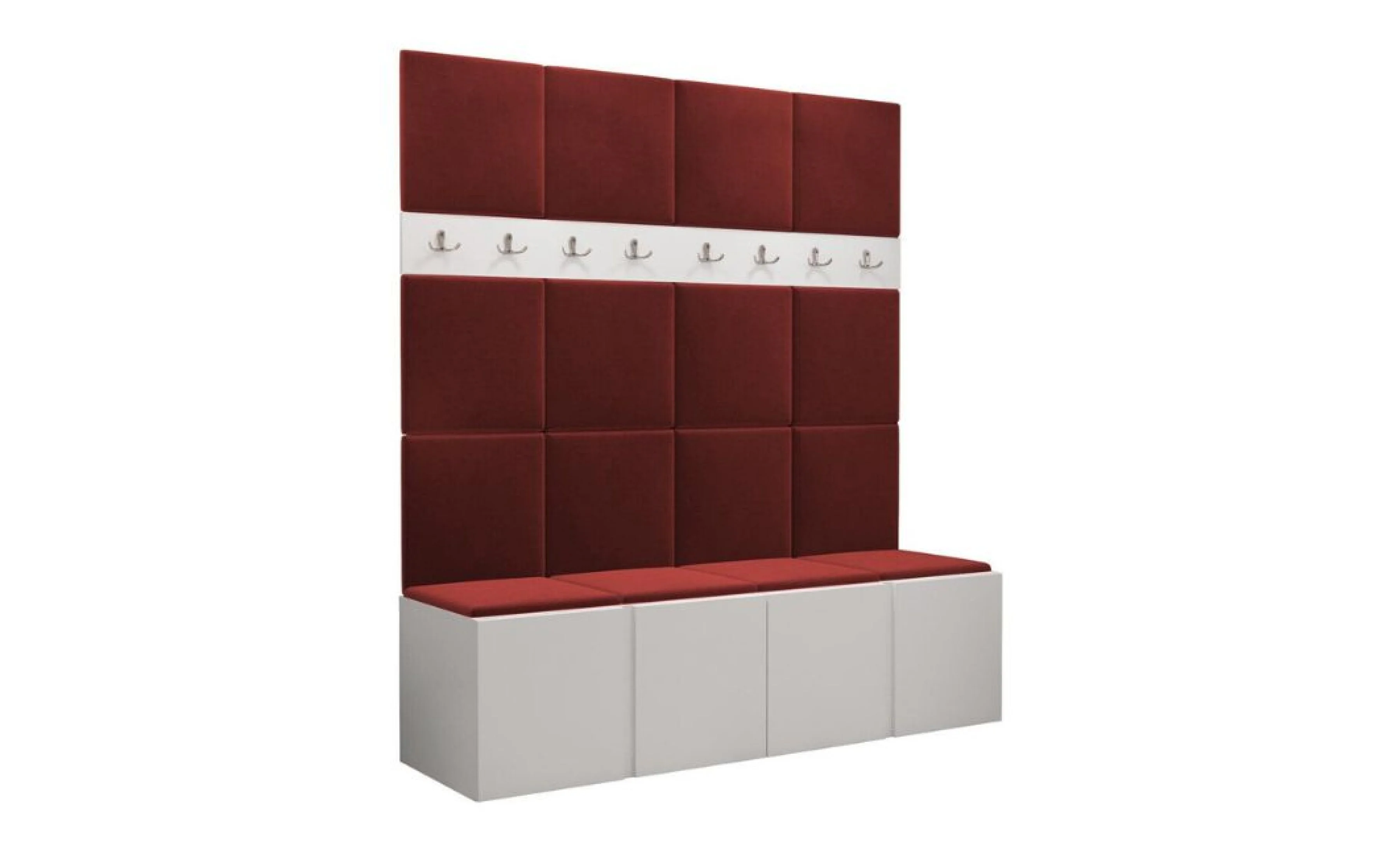 Cuier Steffano Tapițat 168 x 46 x 188 cm, Alb [1]