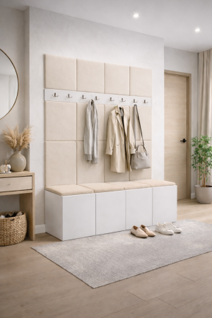 MOBILIER HOL - Cuier Steffano Tapițat Cream